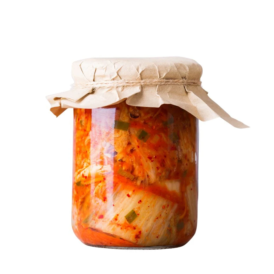 Frasco de conserva fermentada artesanalmente